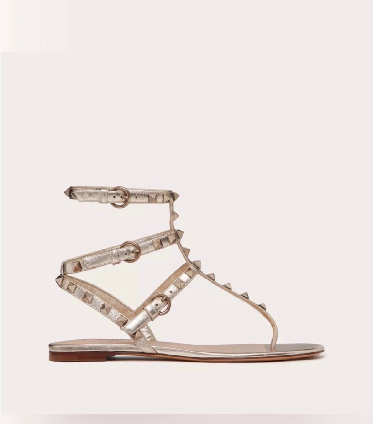 Valentino gold-bronze gladiator sandals - estimate 39