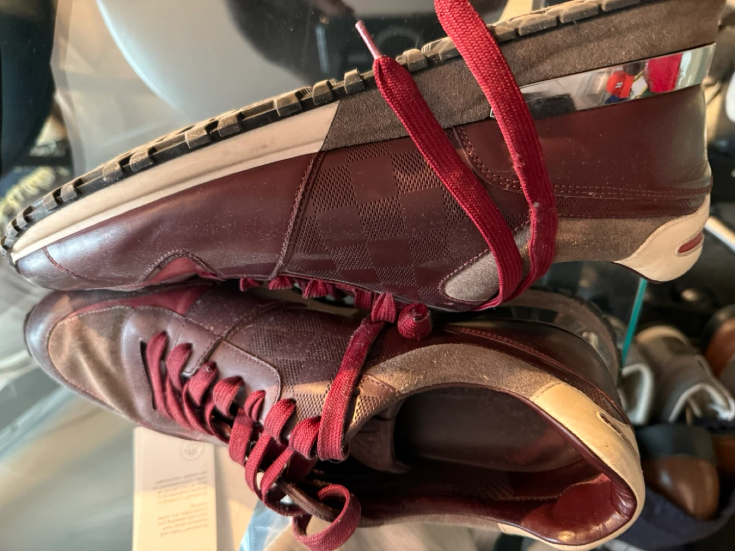 Louis Vuitton Burgundy Sneakers size 12 - photo 2