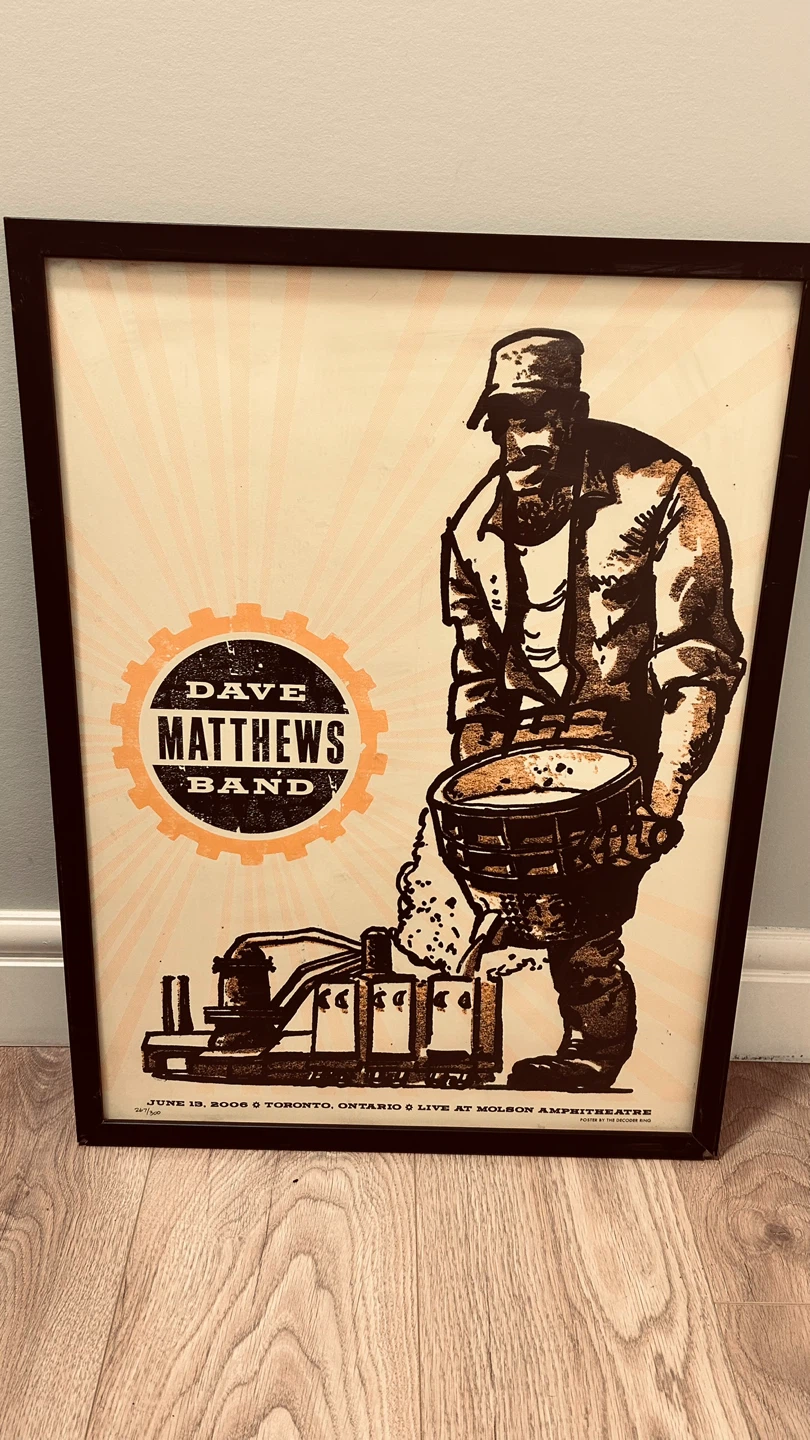 Dave Matthews Band Framed Concert Poster – Toronto 2006