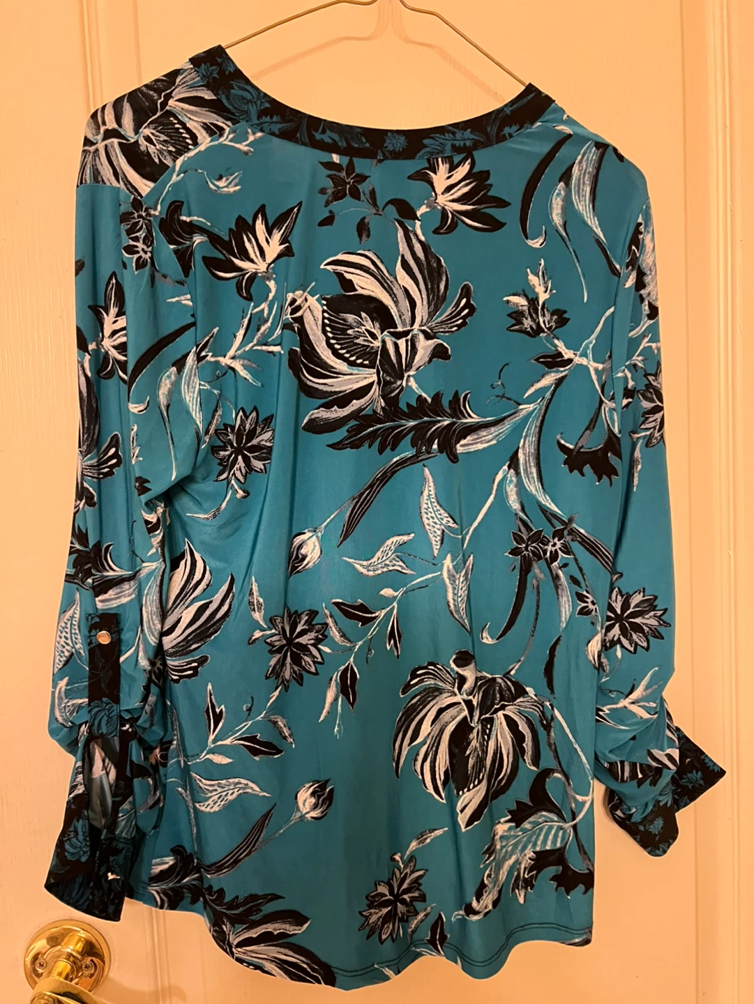 INC International Concepts Blue Floral Print Blouse - photo 2