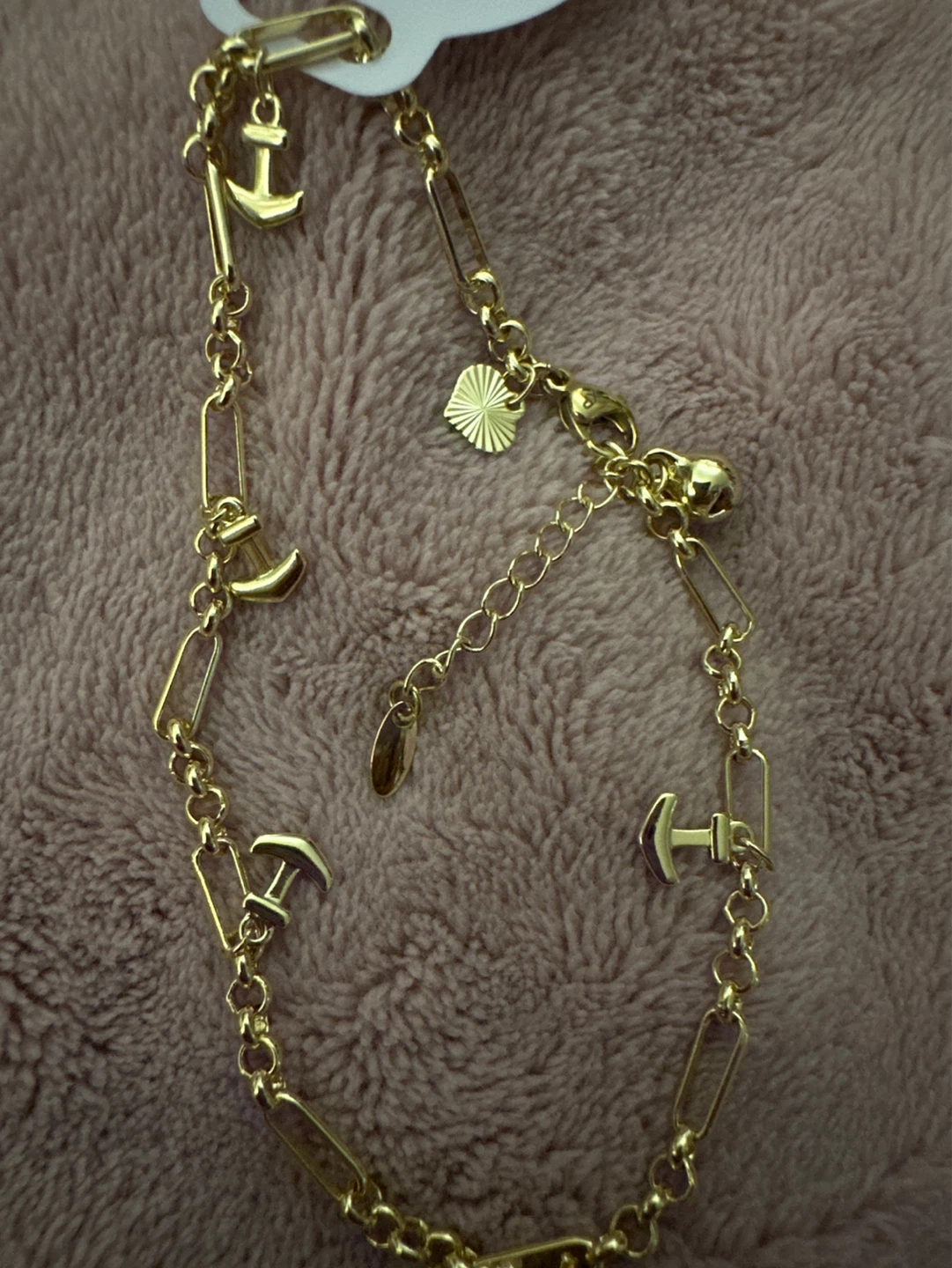 Gold Anchor Charm Bracelet - photo 2