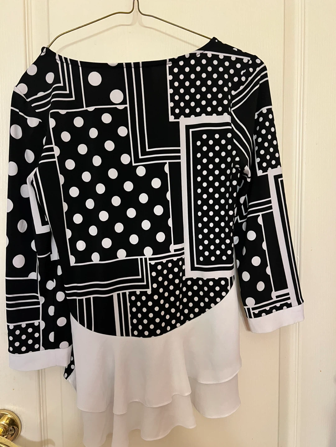 Joseph Ribkoff Black & White Geometric Print Top - photo 3
