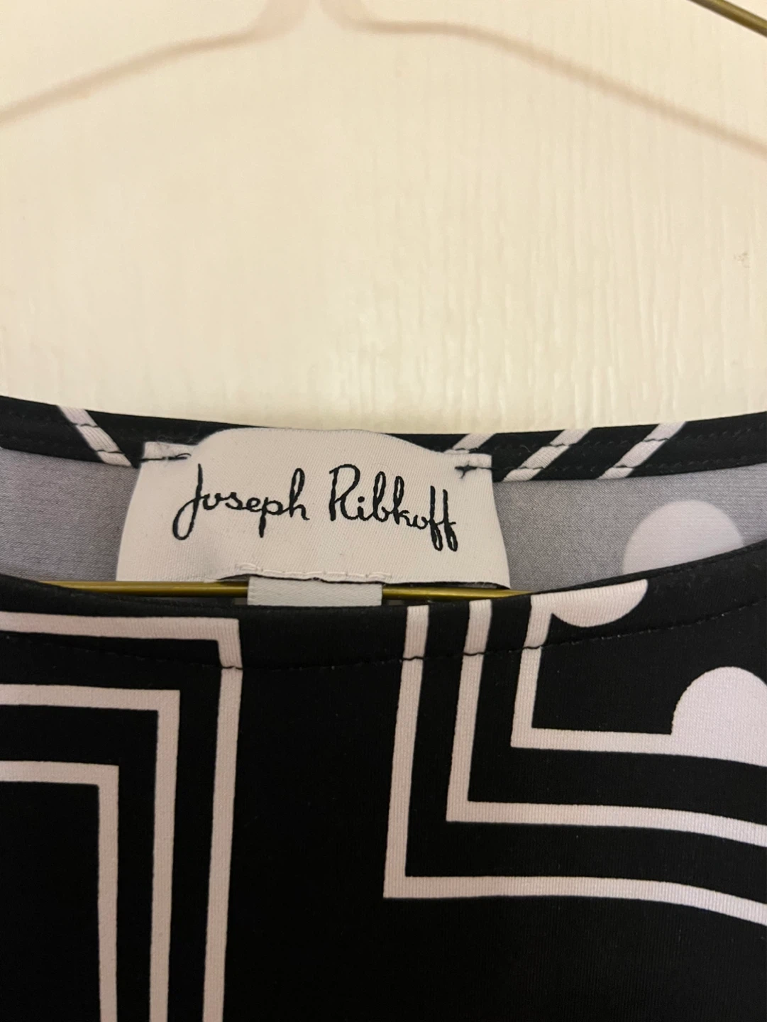 Joseph Ribkoff Black & White Geometric Print Top - photo 2