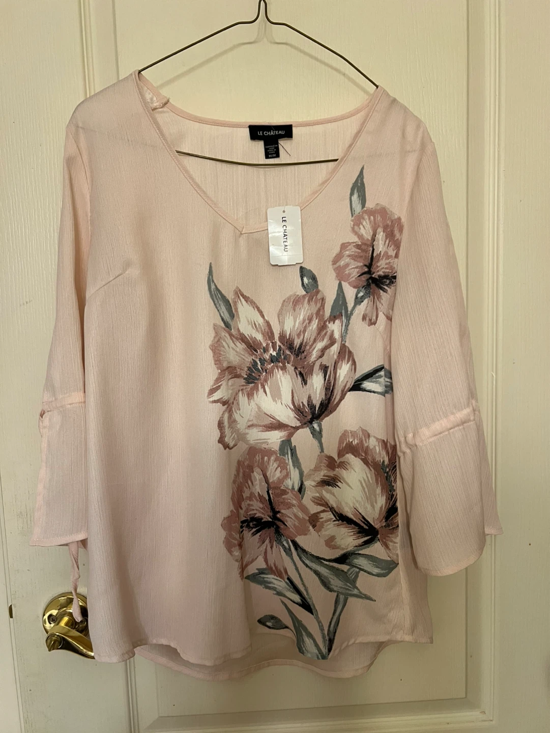 Le Château Pink Floral Print Blouse M/M