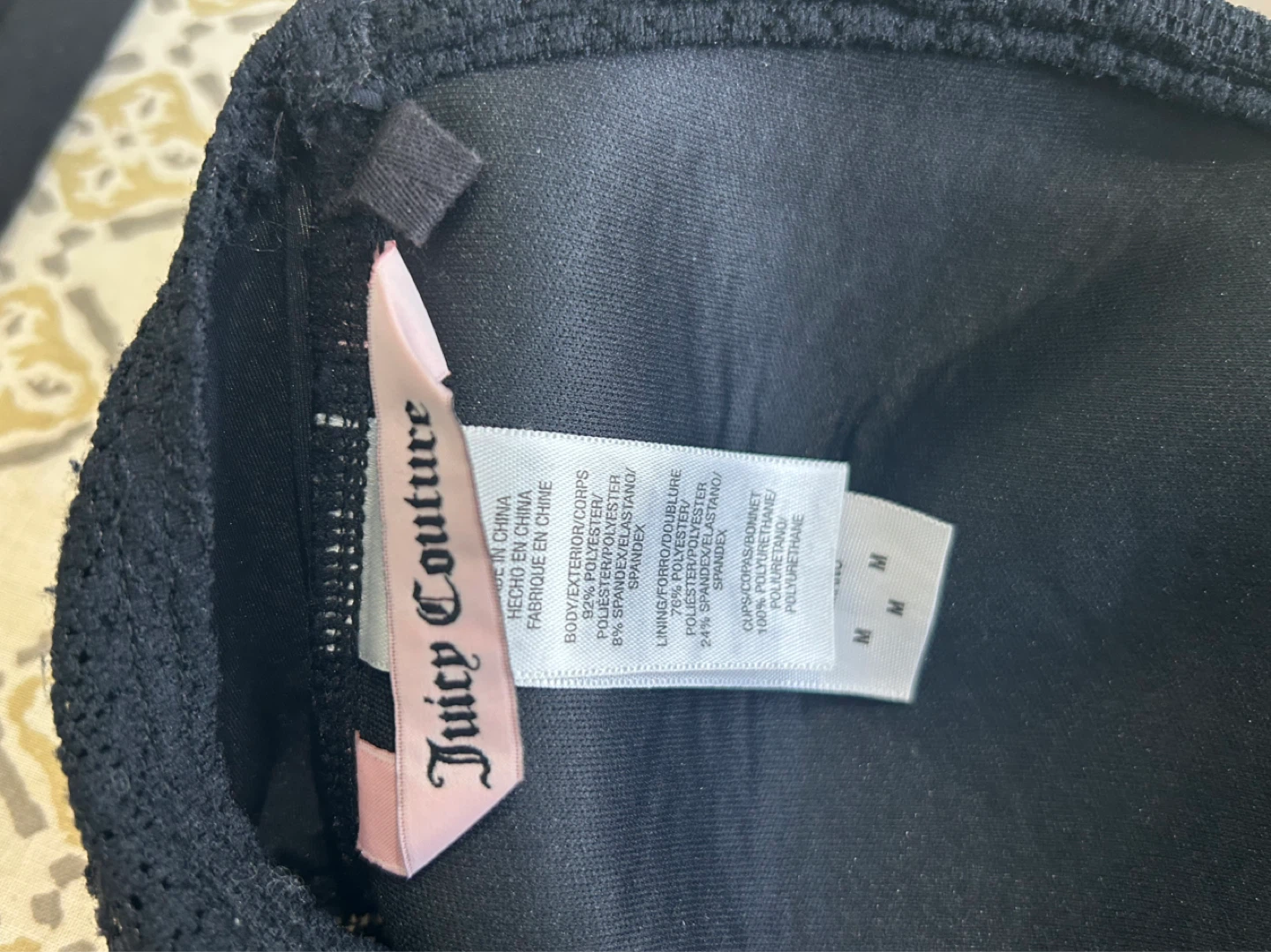 Juicy Couture Black Lace Swimsuit Size M - photo 5