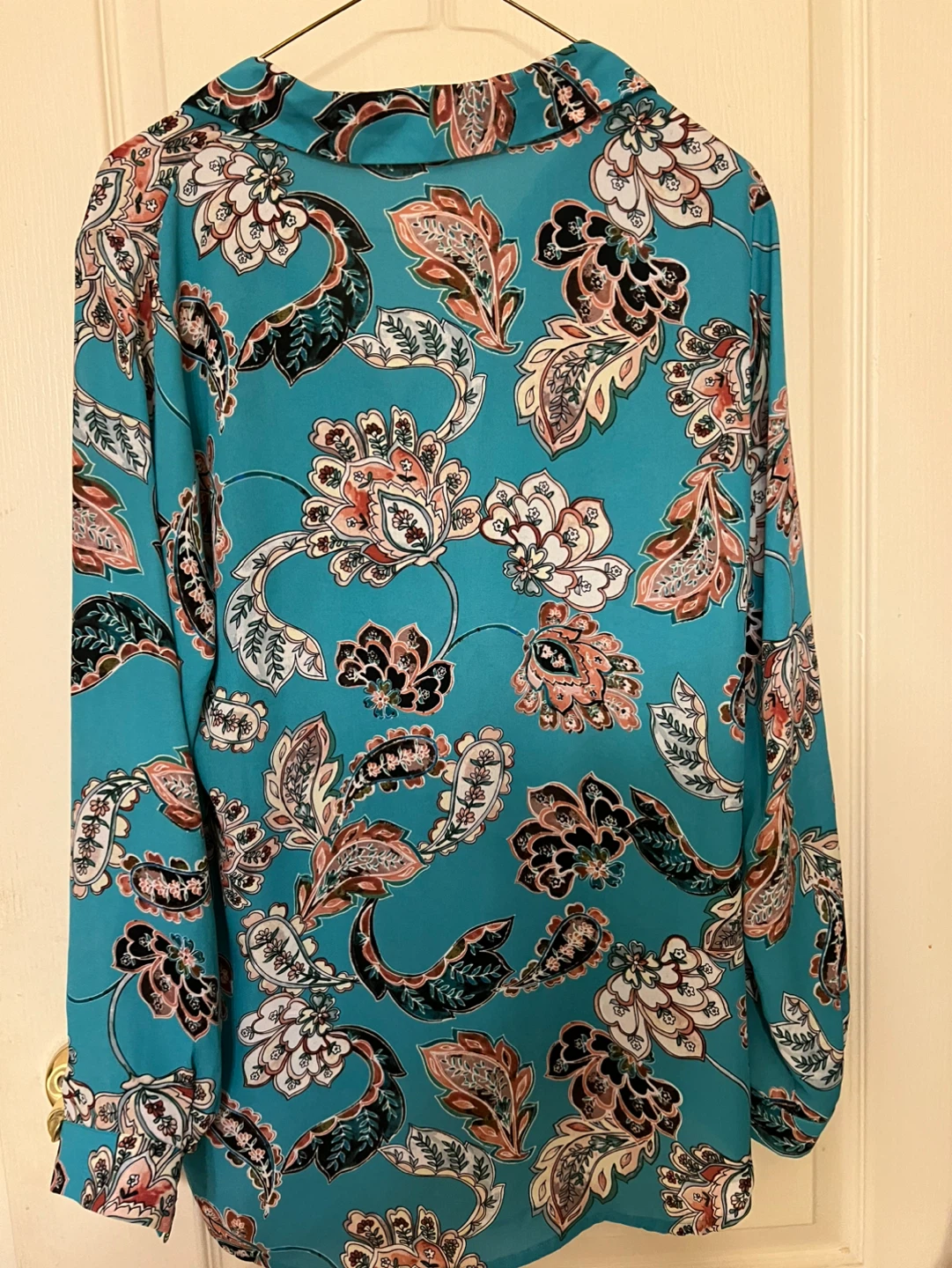 SPENSE Blue Paisley Print Button-Up Shirt - Size S/P - photo 3