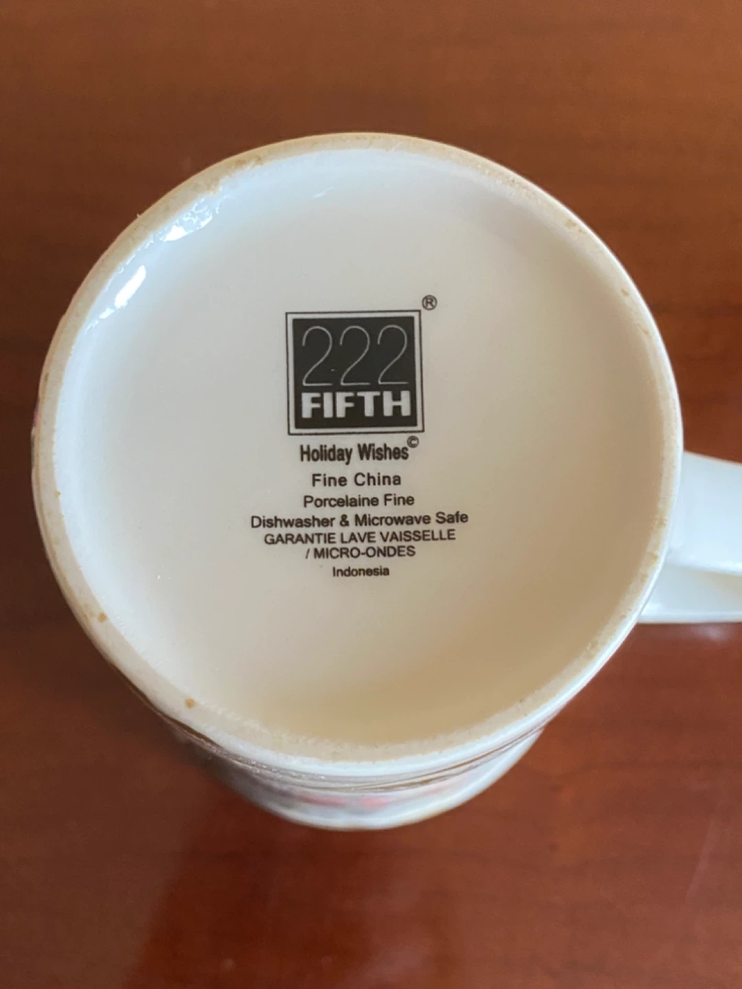 222 Fifth Holiday Wishes Cardinal & Poinsettia Mug - photo 3