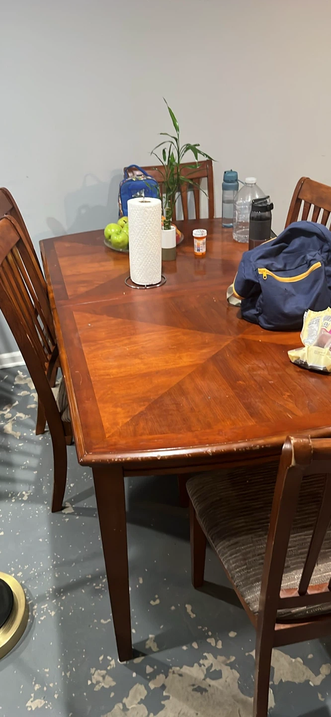 Wood Dining Table with Chairs - photo 2