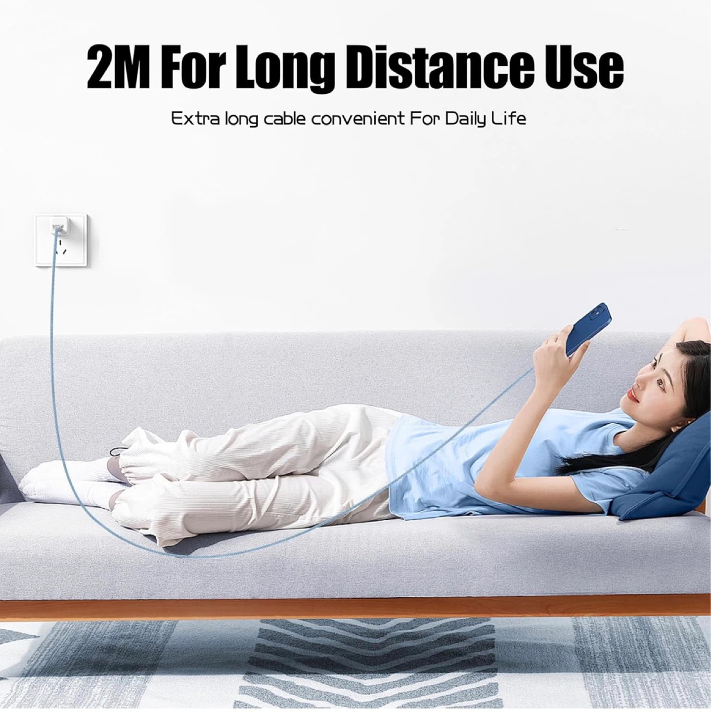 2M 180° Rotatable USB-C Cable - Nylon Braid - photo 5