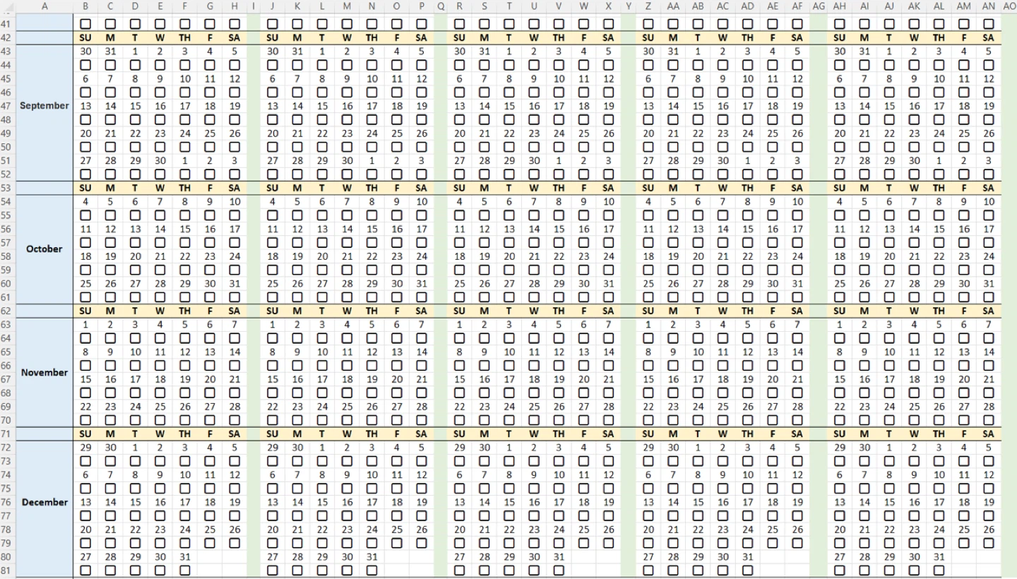 Habit Tracker Spreadsheet - photo 4