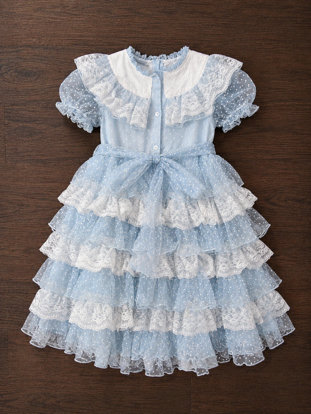 Blue Polka Dot Ruffle Tulle Dress - photo 2