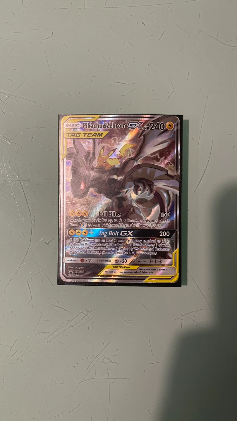 Pikachu & Zekrom GX Tag Team Pokémon Card