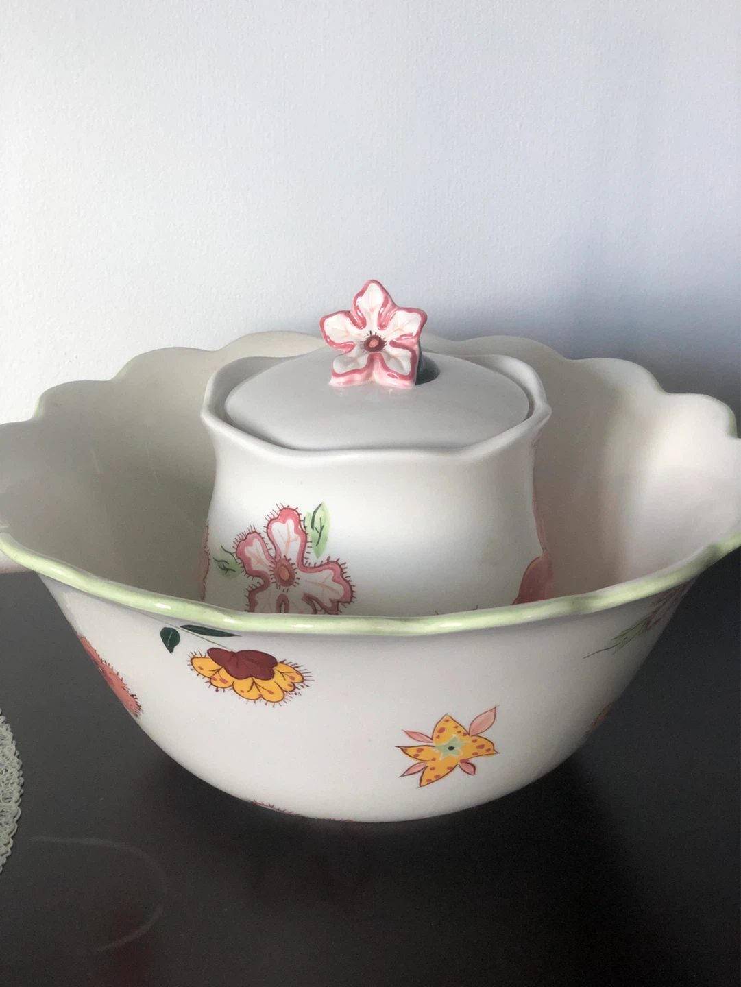 2 pcs NEW Floral dishes from Home sense