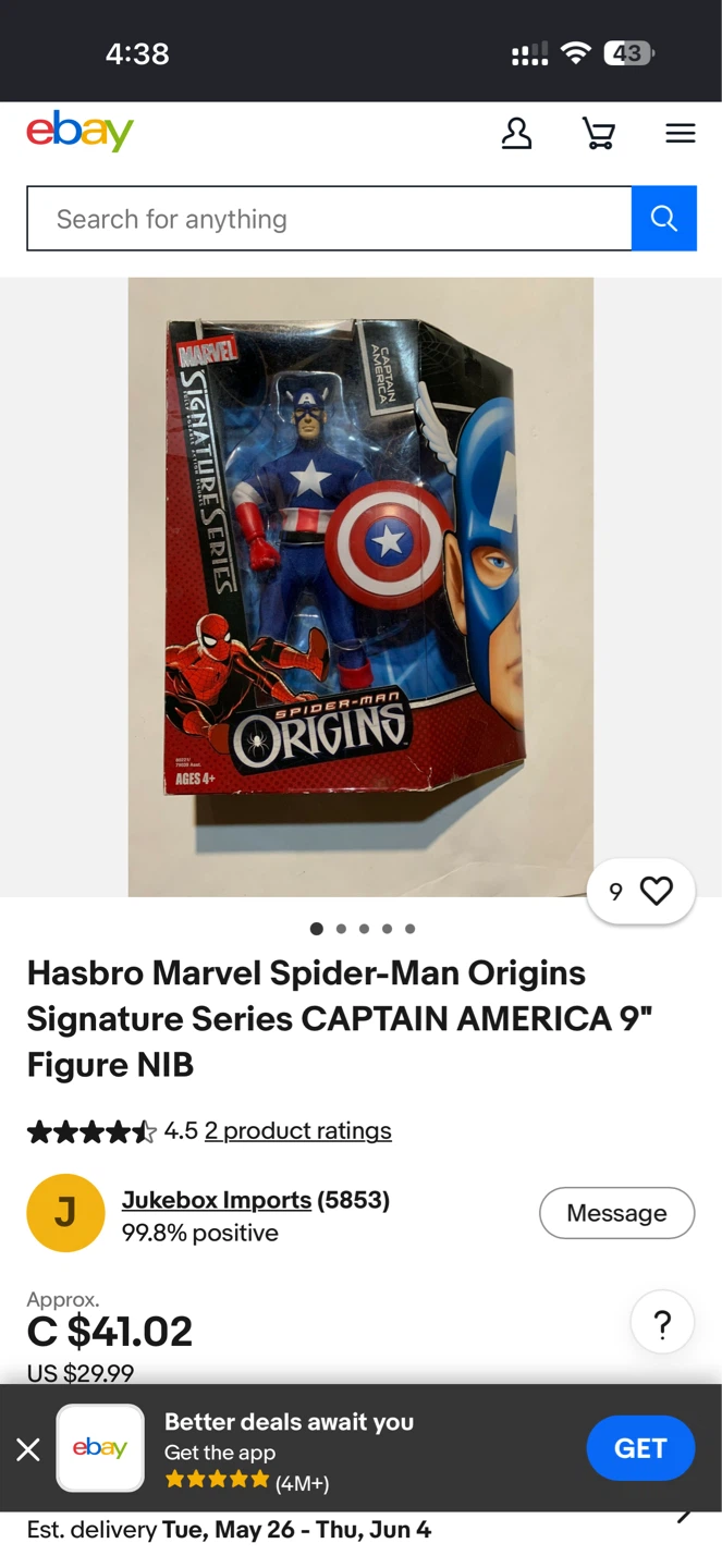 Hasbro Marvel Captain America Signature Series 9" Figure - photo 2