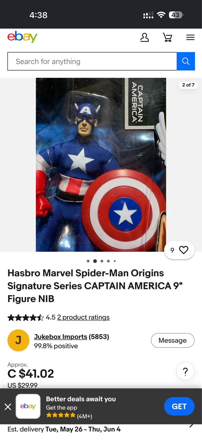Hasbro Marvel Captain America Signature Series 9" Figure