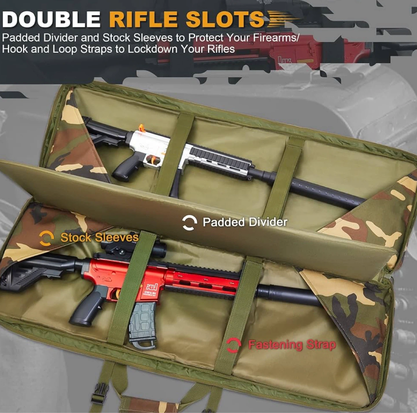 Camouflage Rifle Bag with Multiple Pockets - photo 2