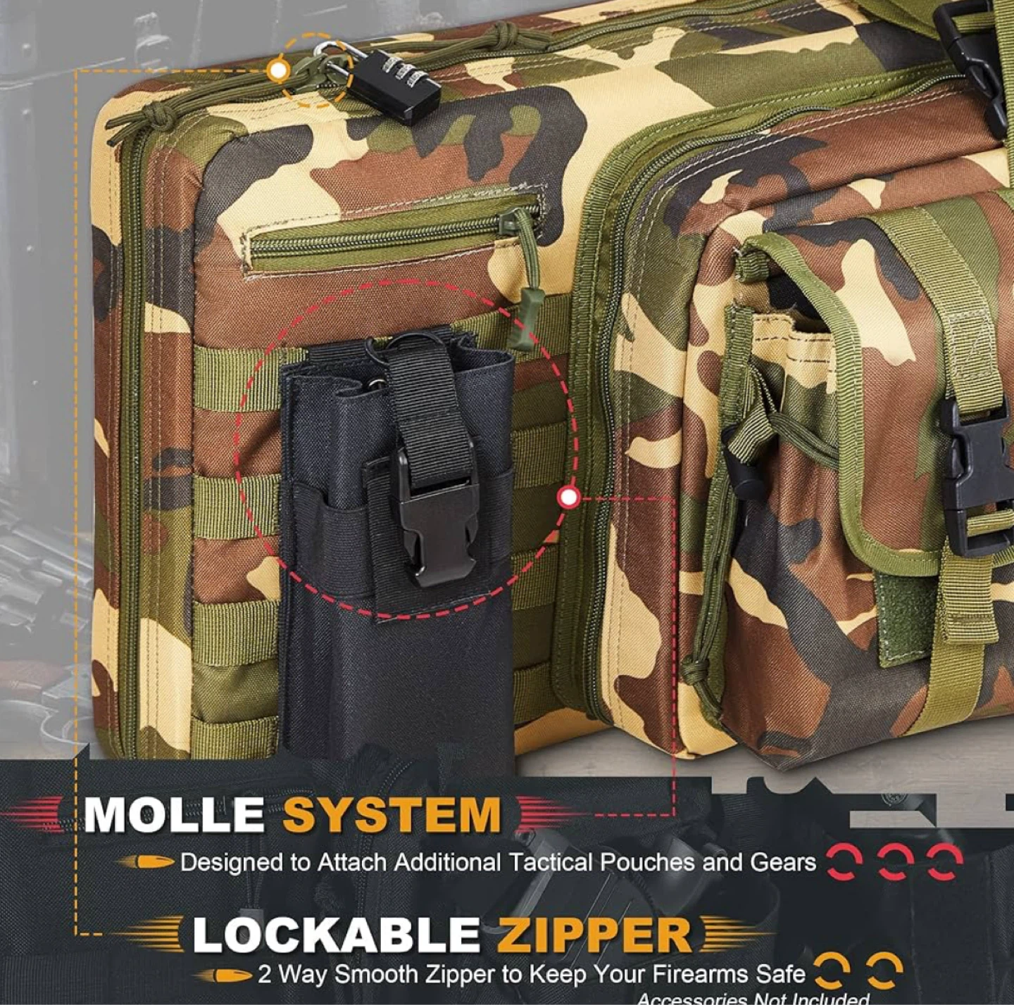 Camouflage Rifle Bag with Multiple Pockets - photo 5