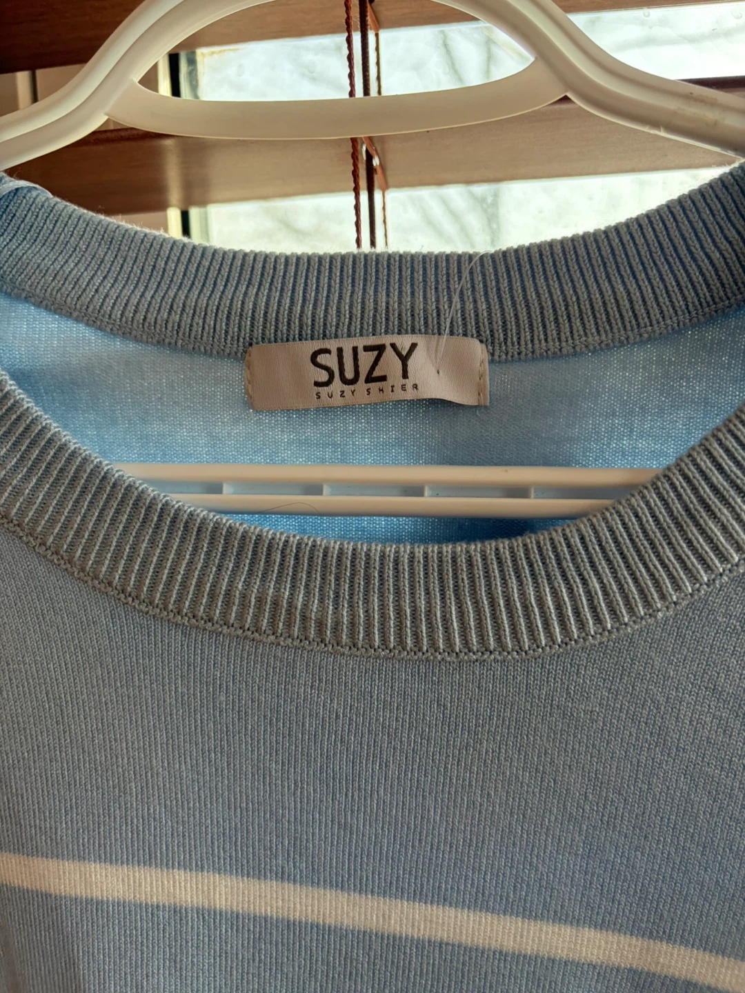 NEW Suzy Shier Blue & White Striped Sweater - photo 4
