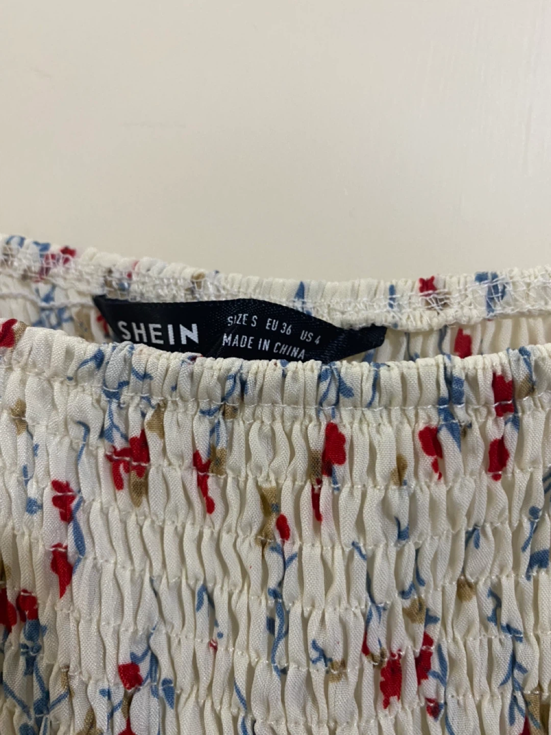 Shein Floral Smocked Square Neck Dress Size S - photo 2