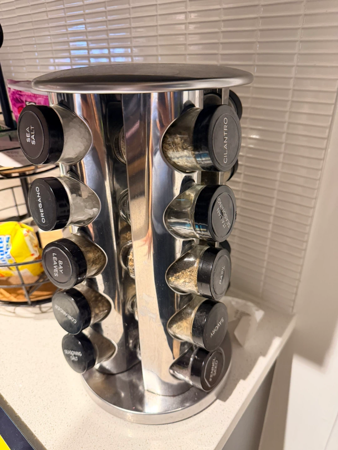 Rotating Spice Rack with 12 Jars