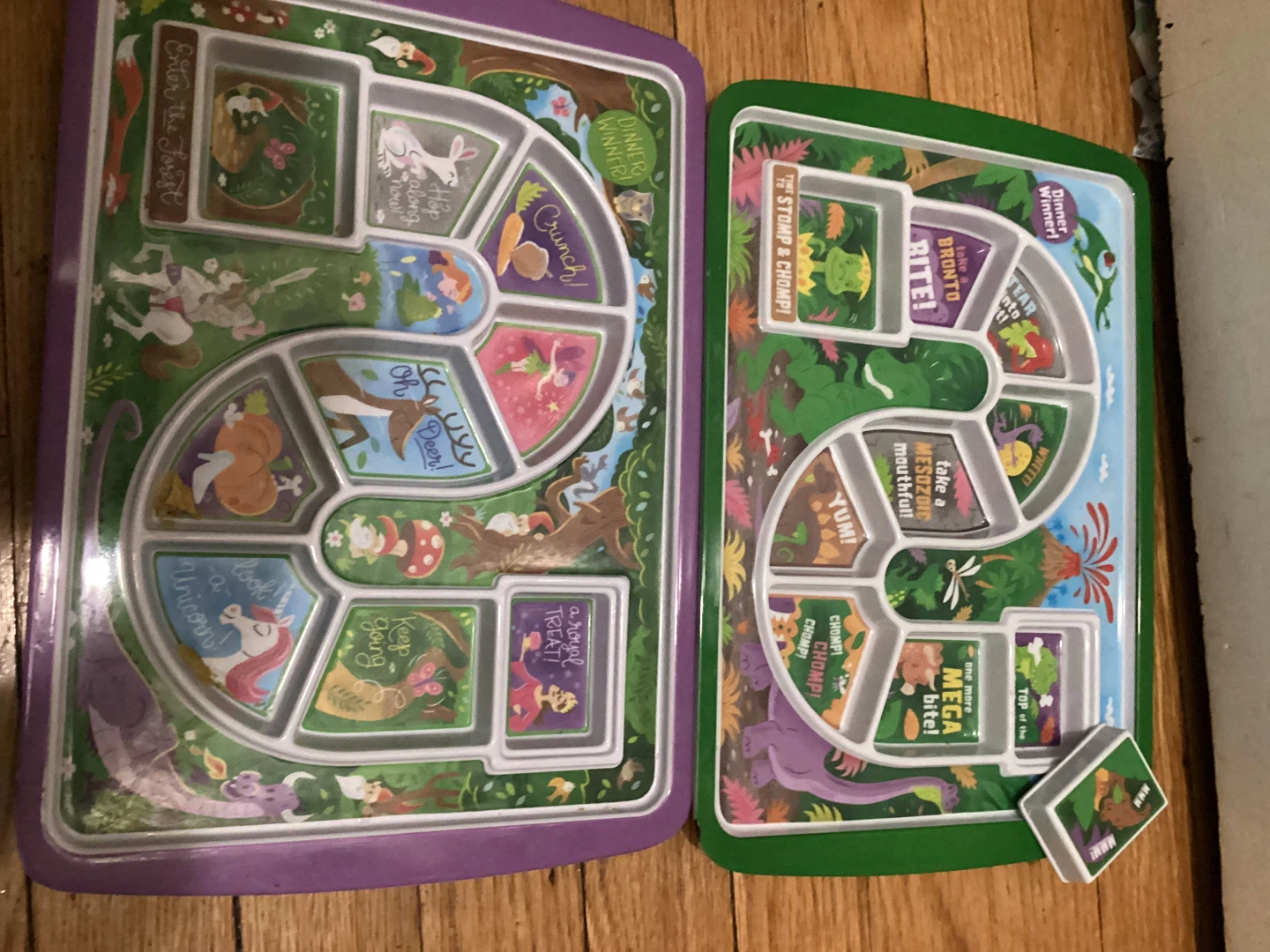 Make My Plate Divided Plates (Unicorn & Dinosaur Themes)