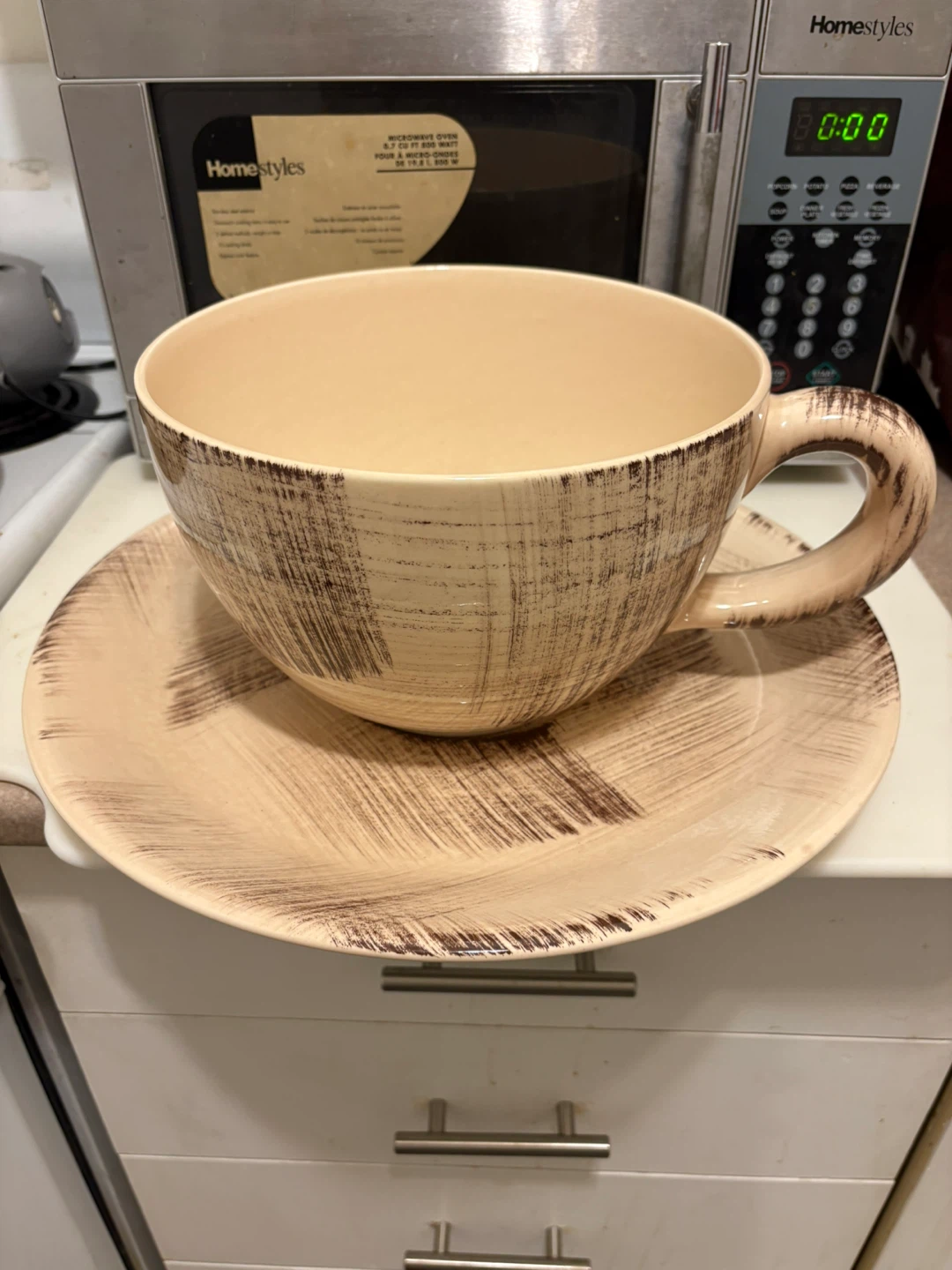 Barkwood Vernon Ware California Coffee Cup & Saucer Set