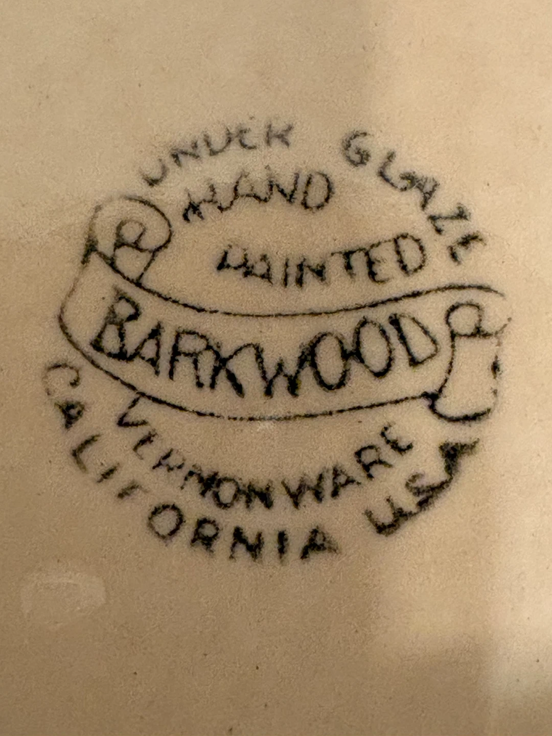 Barkwood Vernon Ware California Coffee Cup & Saucer Set - photo 2