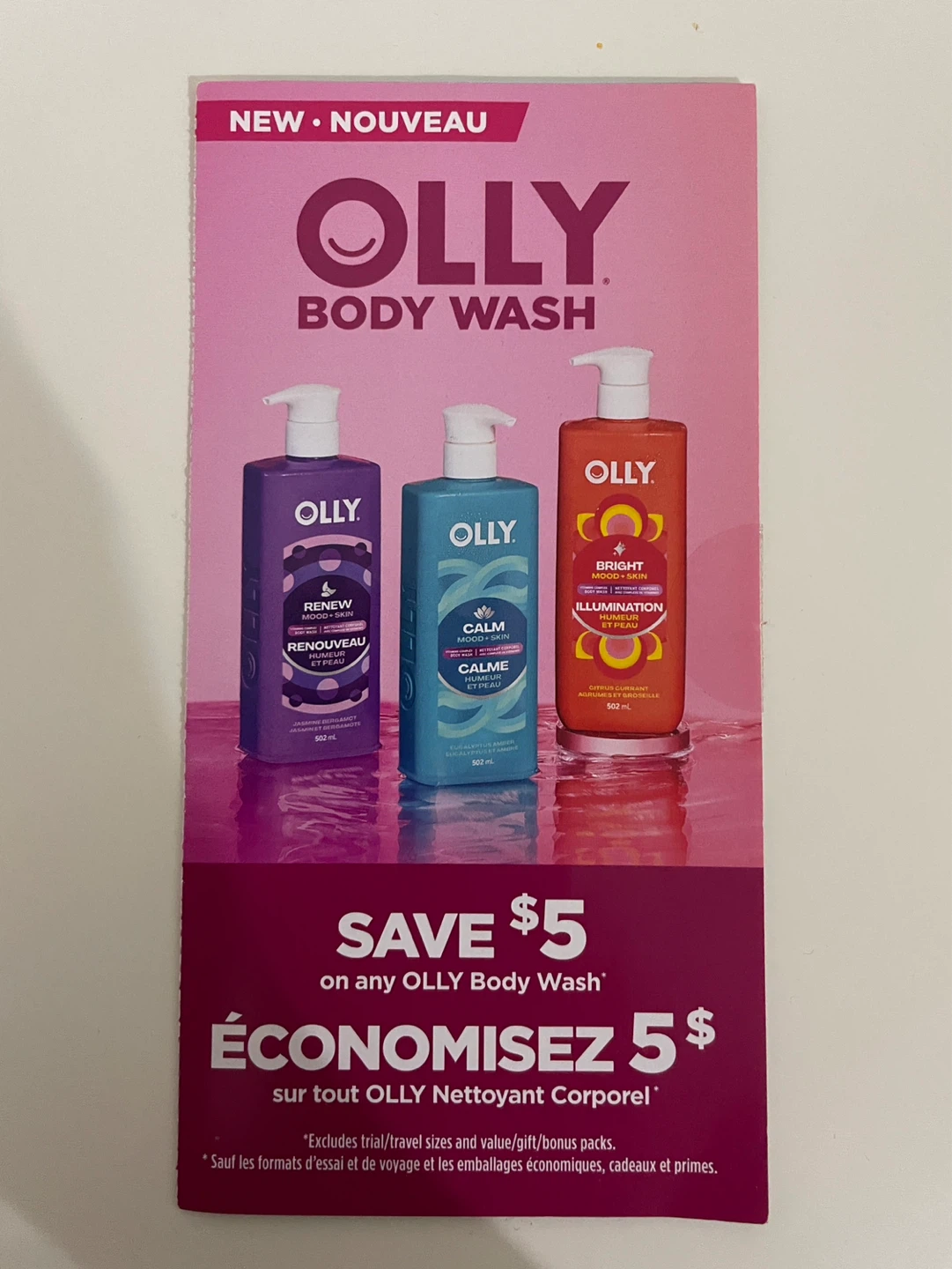 Olly body wash $5 off coupon