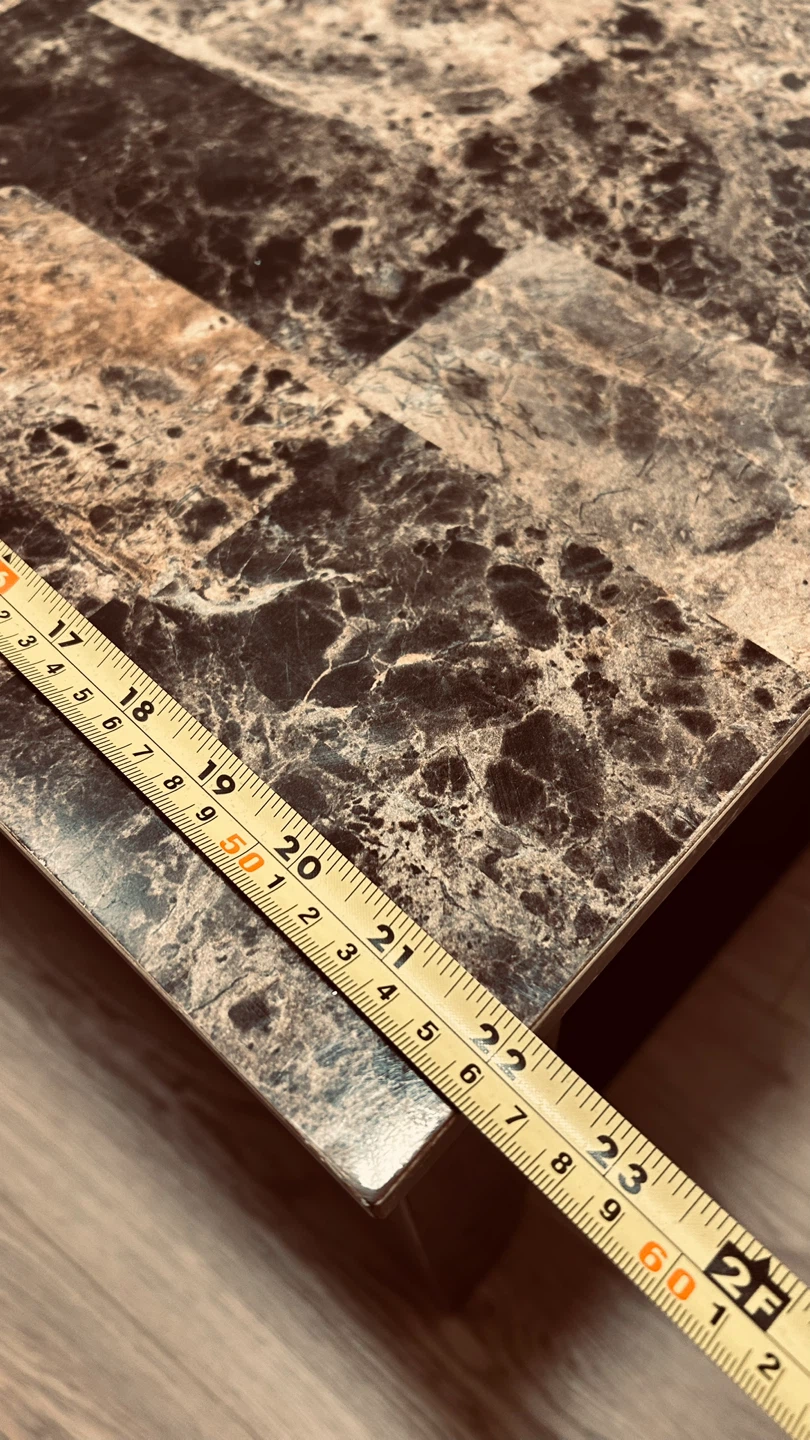 2-Piece Marble Top End Table Set – Dark Espresso - photo 5