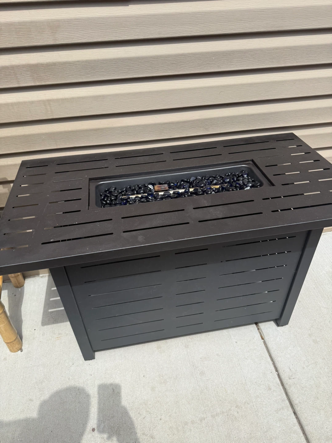 Rectangular Propane Fire Pit Table with Glass Guard - photo 2