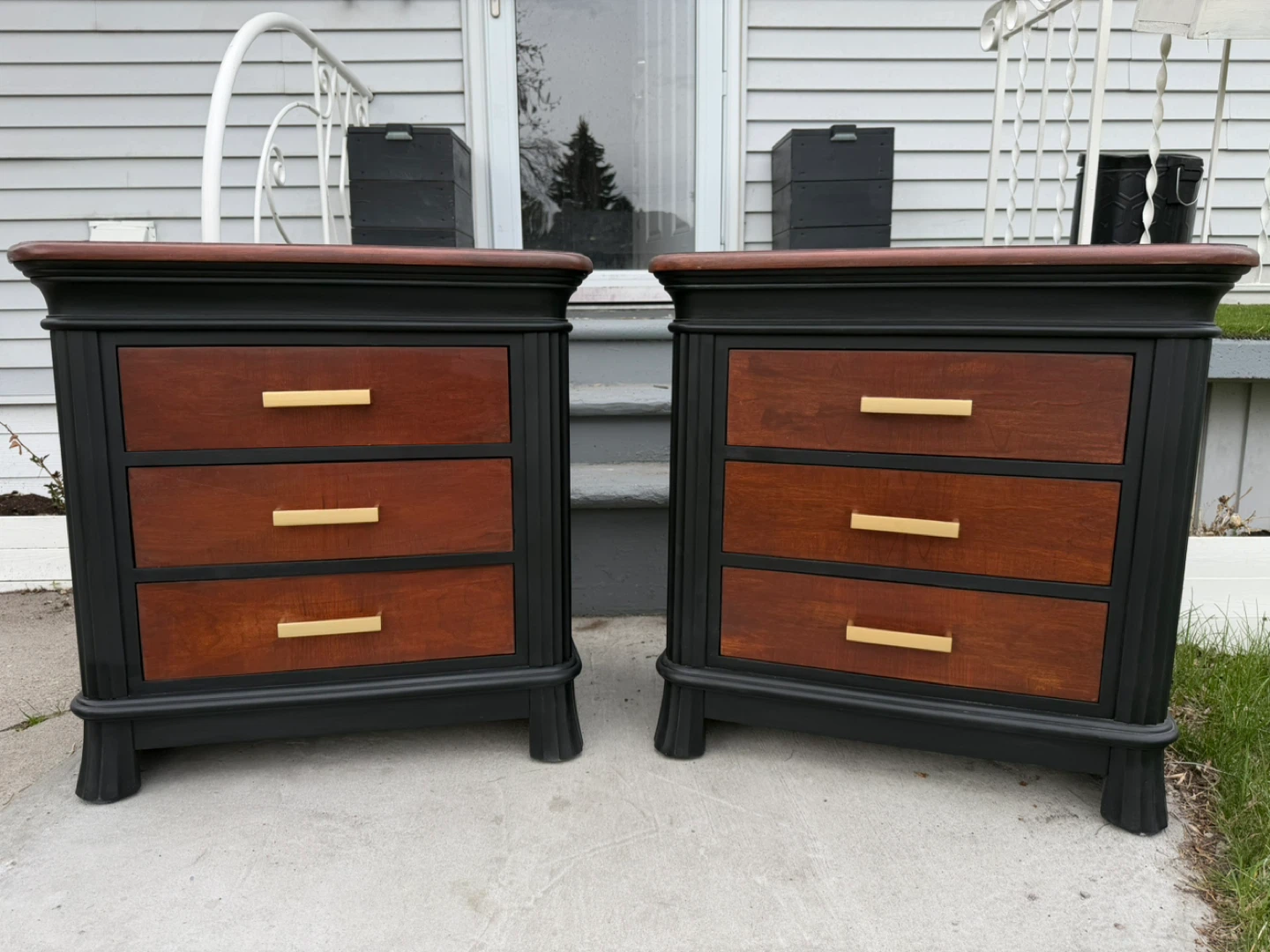Pair of Solid Wood King Size Nightstands