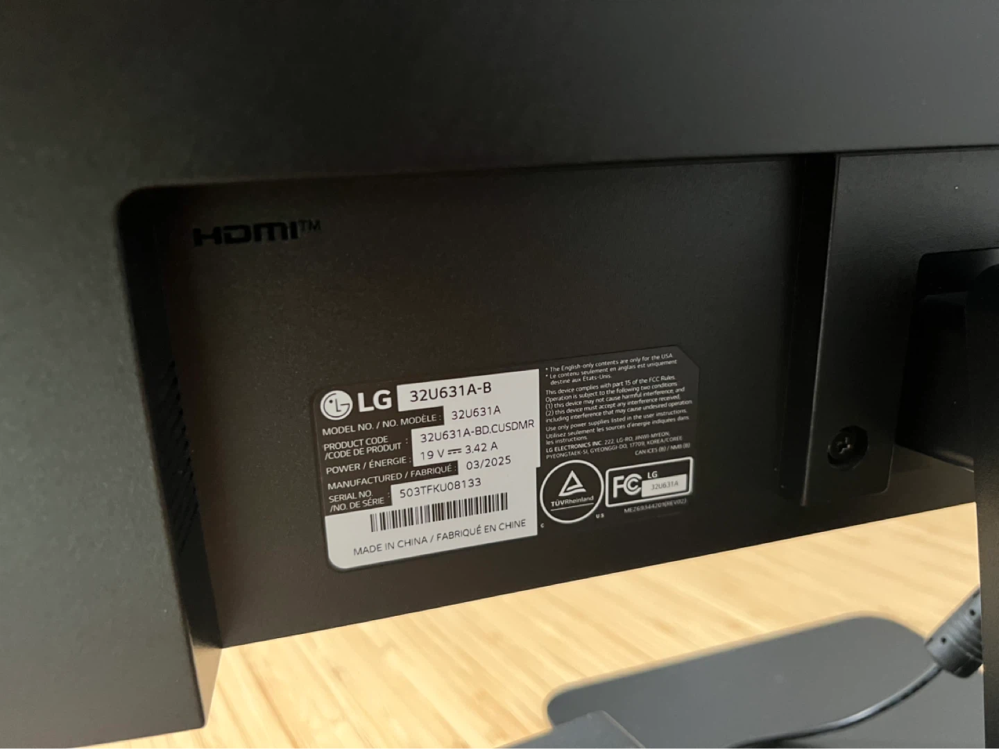 LG 32" 32UD631A-B Monitor - photo 2