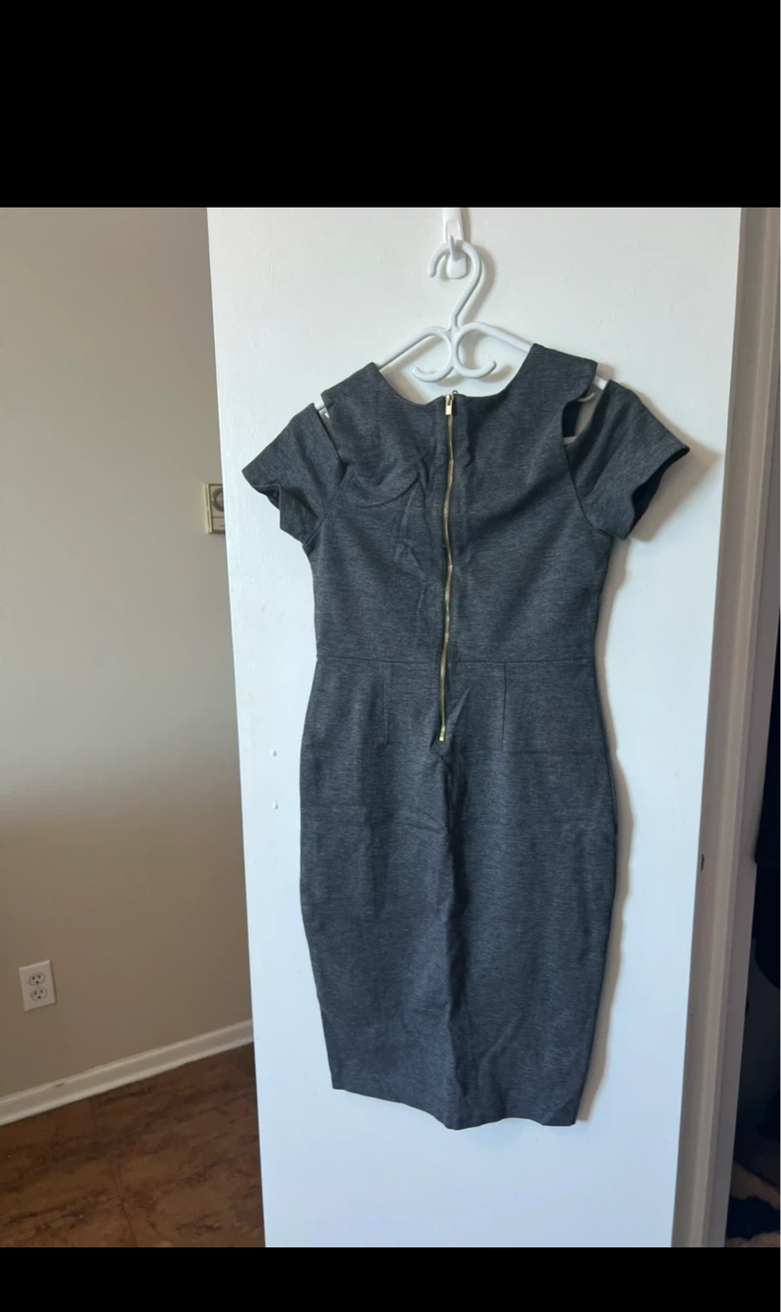 Express Grey Cutout Sheath Dress - photo 2