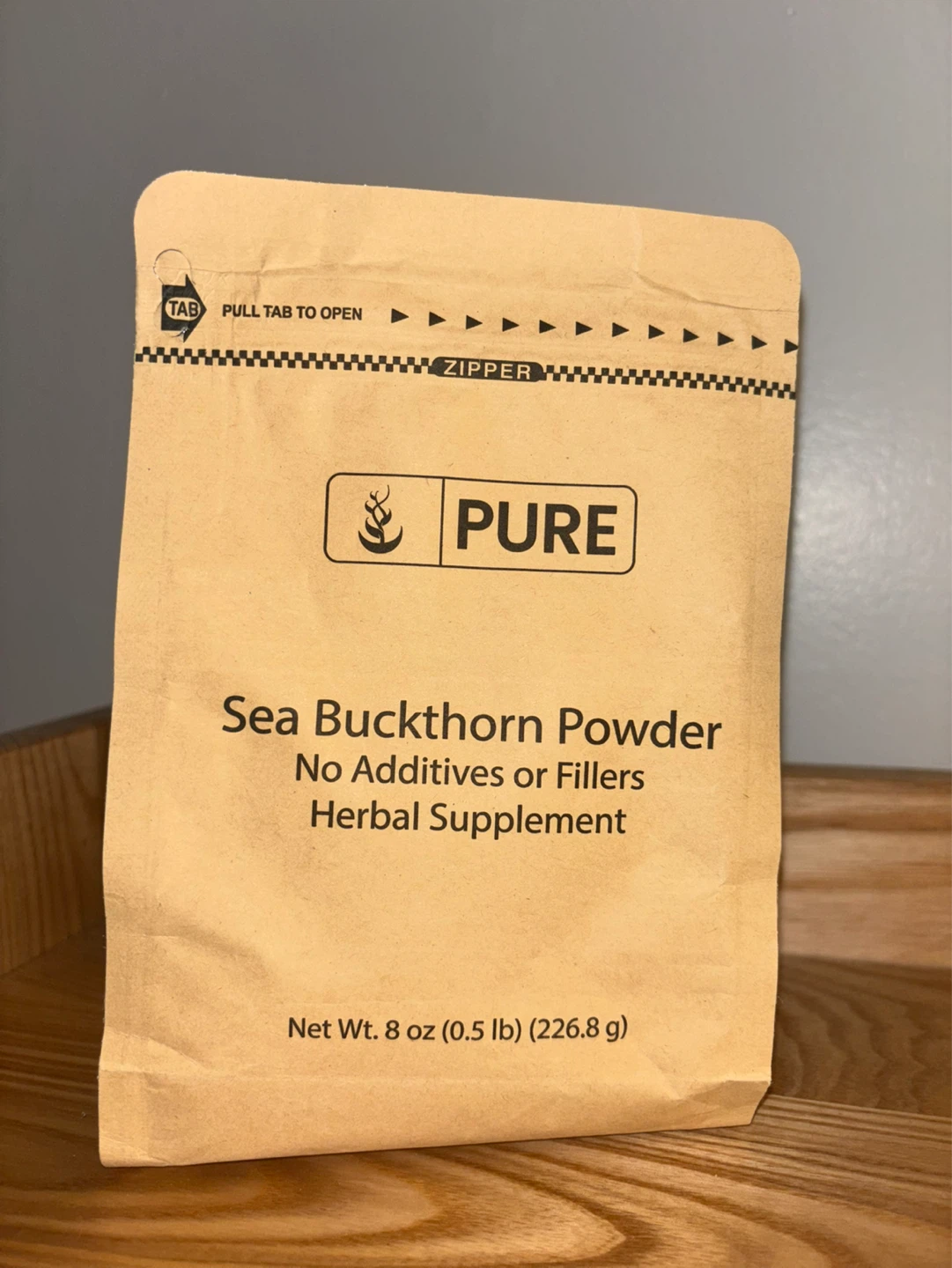 Pure Sea Buckthorn Powder Herbal Supplement - 8 oz