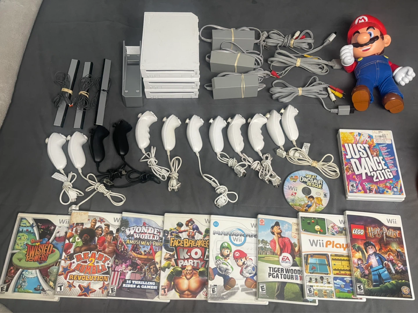 Nintendo Wii 3-Consoles Bundles with Games and Accessories