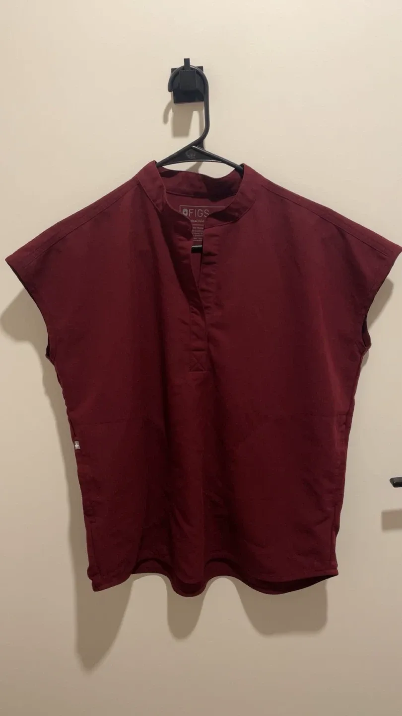 Figs rafaela top burgundy xs - photo 2