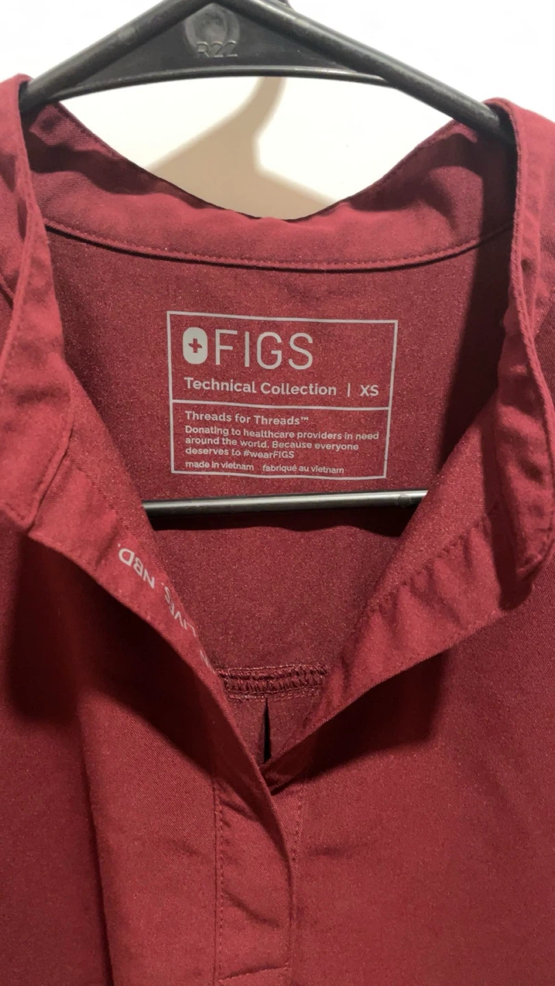Figs rafaela top burgundy xs - photo 3