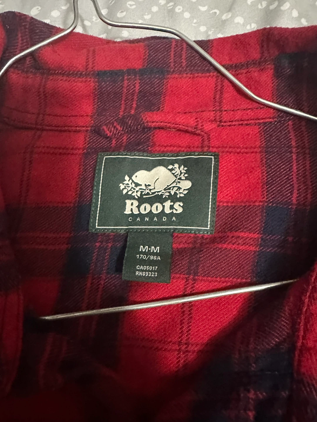 Roots Canada Red and Black Plaid Flannel Shirt - Medium - photo 2