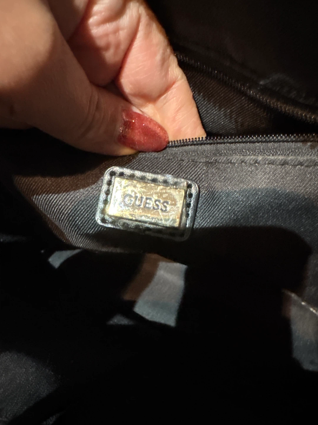 Black GUESS Embossed Logo Backpack - photo 2