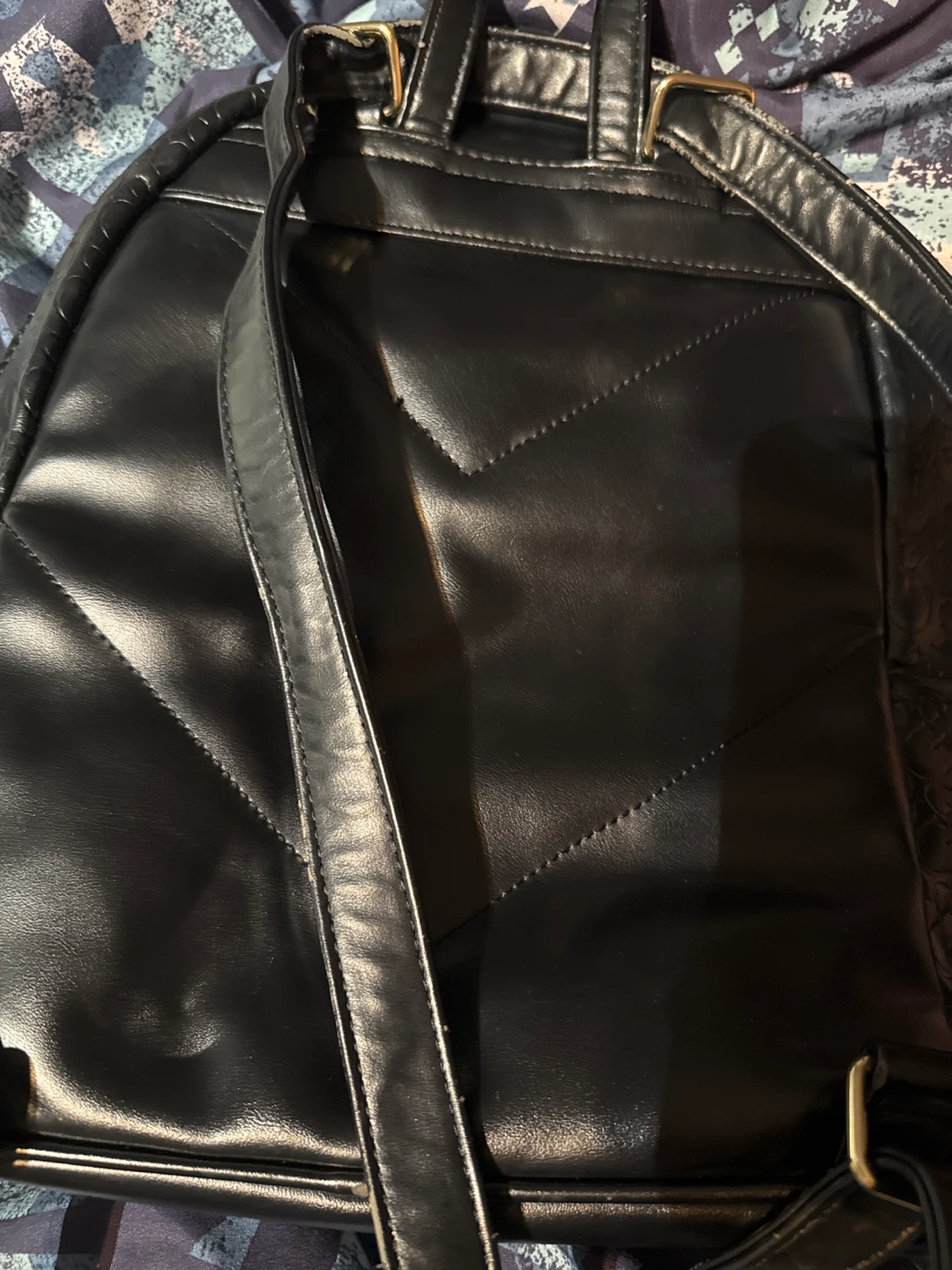 Black GUESS Embossed Logo Backpack - photo 4