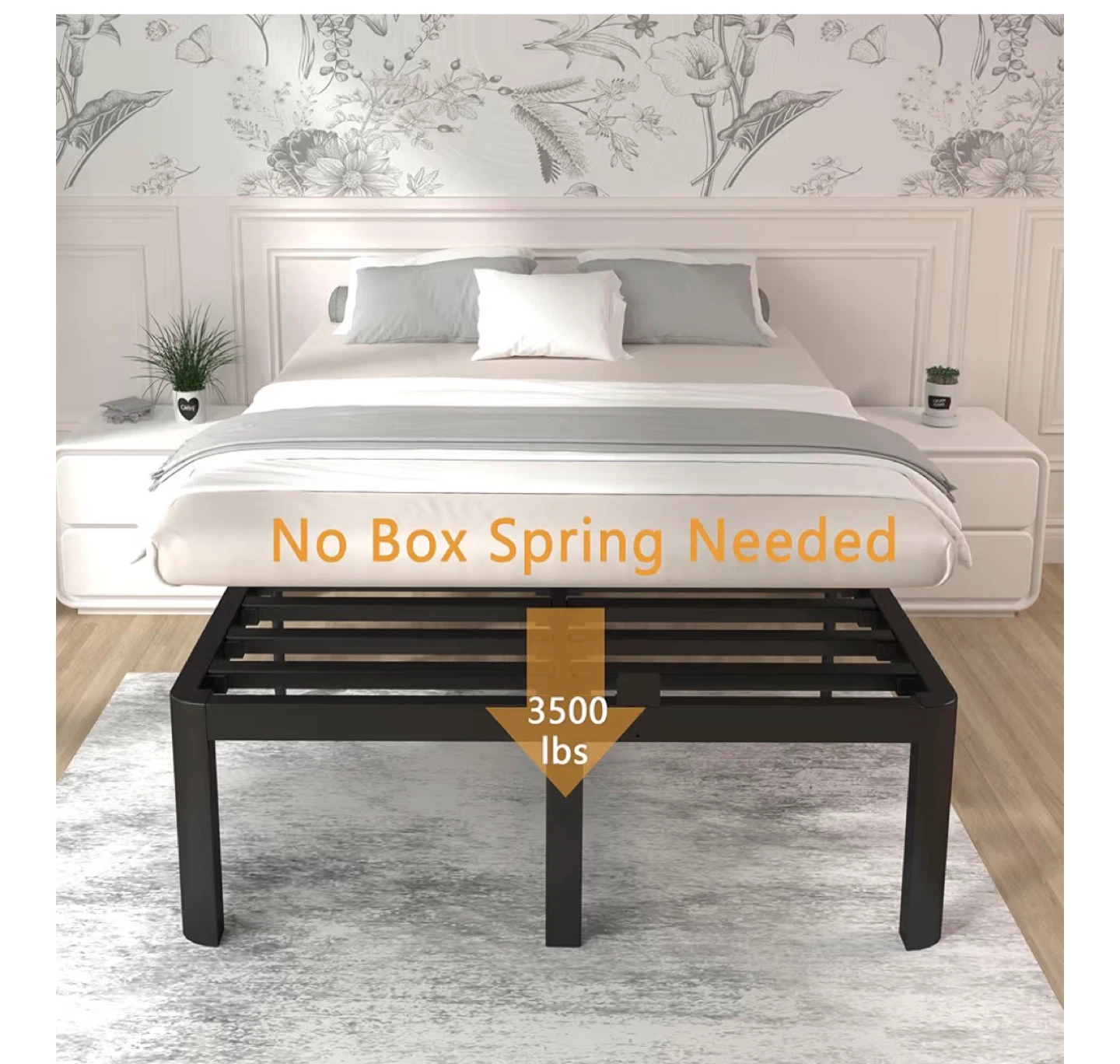 Queen Size Metal Bed Frame - photo 5