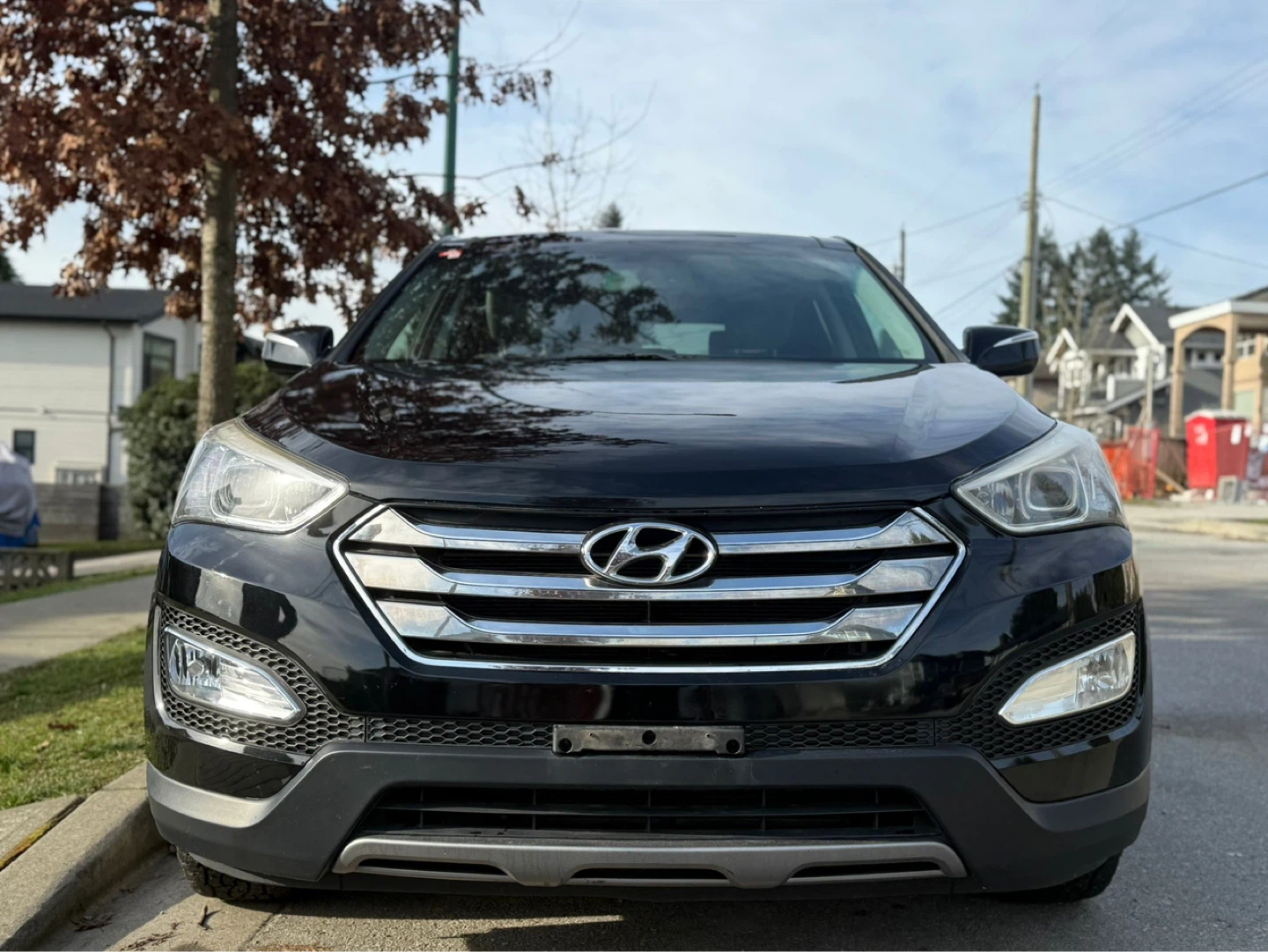 Black Hyundai Santa Fe SUV