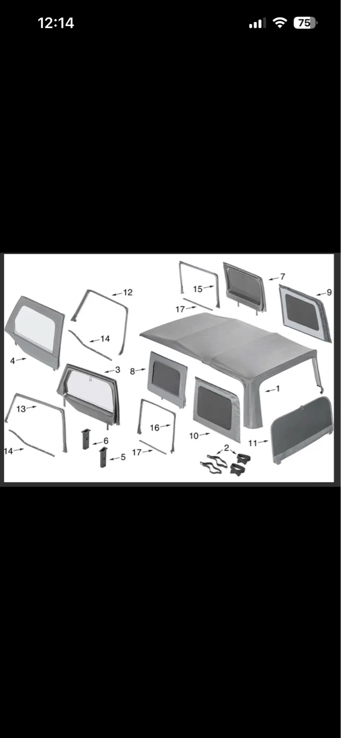 Soft Top Hardware Kit for Jeep Wrangler - photo 4