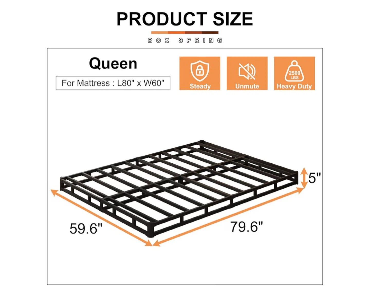 EMODA Queen Size Bed Frame - photo 3