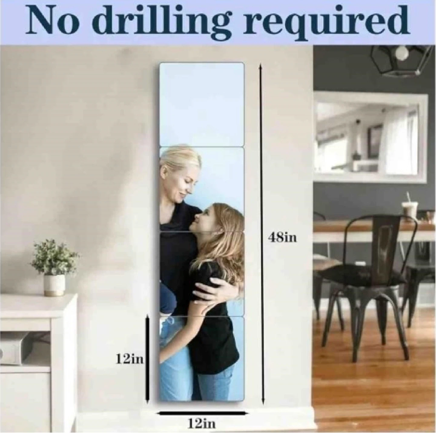 Brand New Unbreakable Acrylic Mirror for Wall, Pack of 2 - photo 2