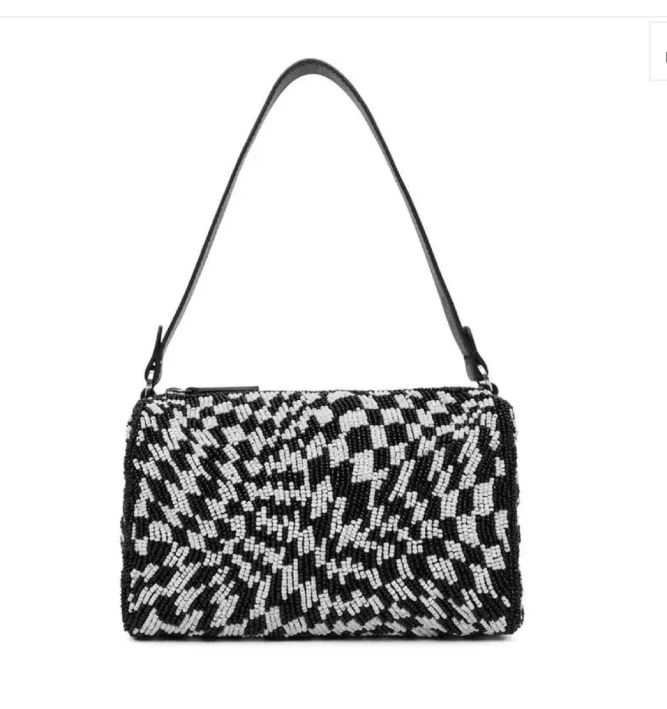 🆕MANGO Handmade B&W Shoulder Bag (NEW w/tag) - photo 5