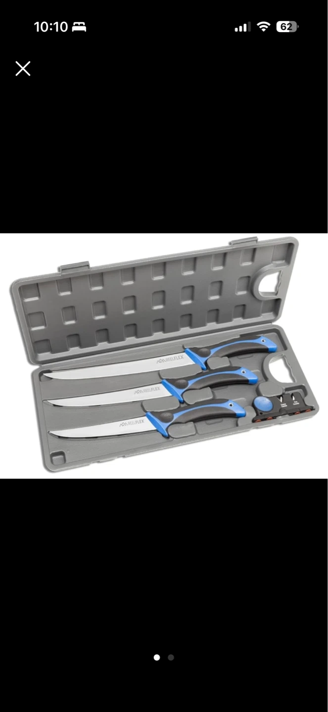 Reelflex 3-Piece Fillet Knife Set with Case