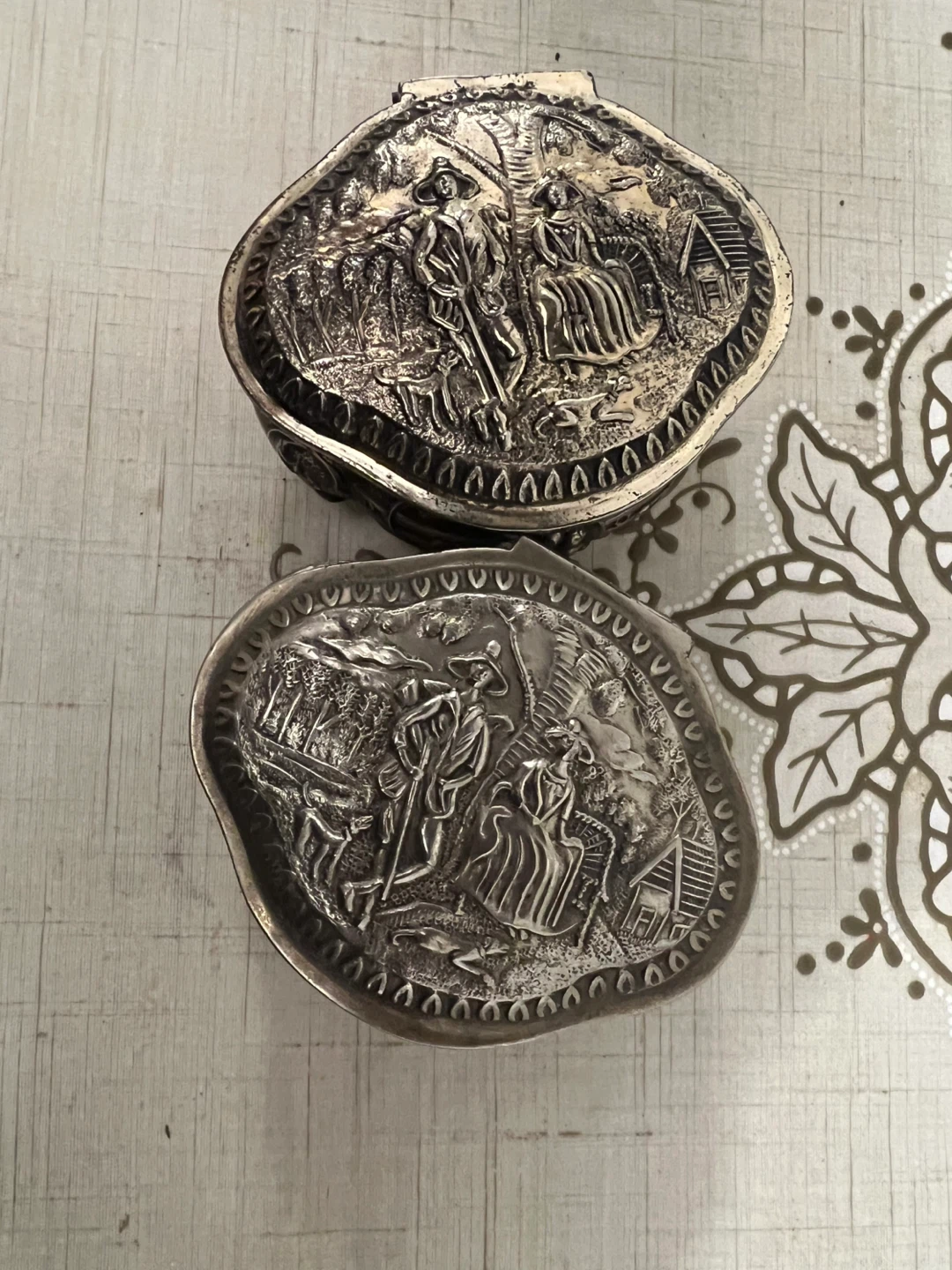 Vintage Ornate Hinged Trinket Box