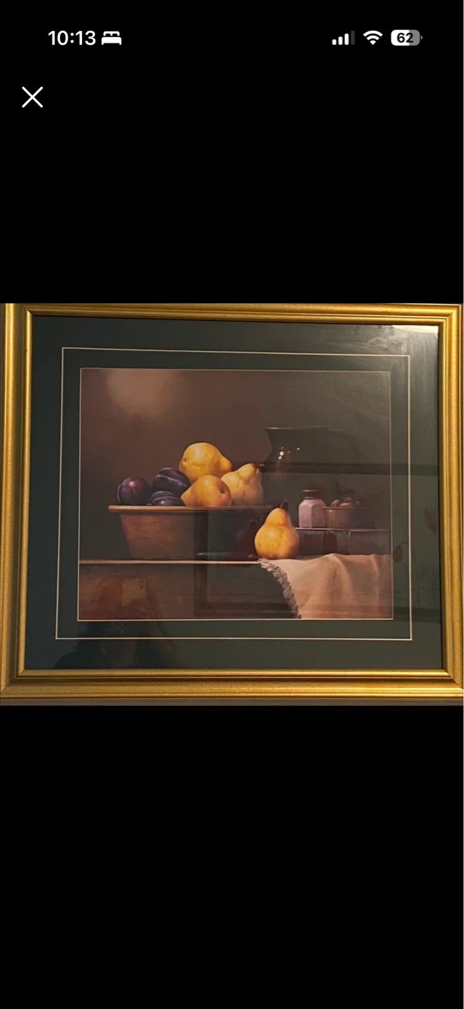 Framed Still Life Print of Fruit