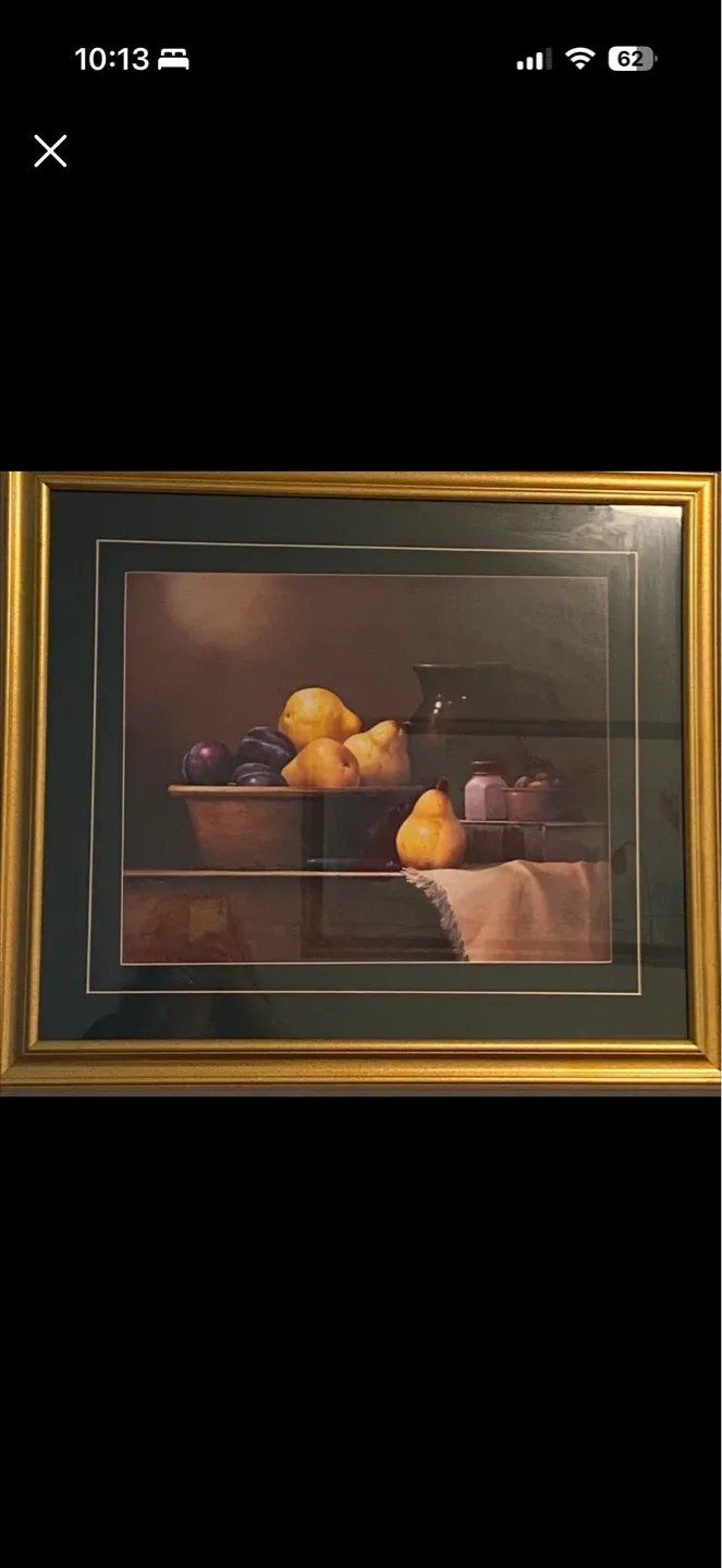 Framed Still Life Print of Fruit